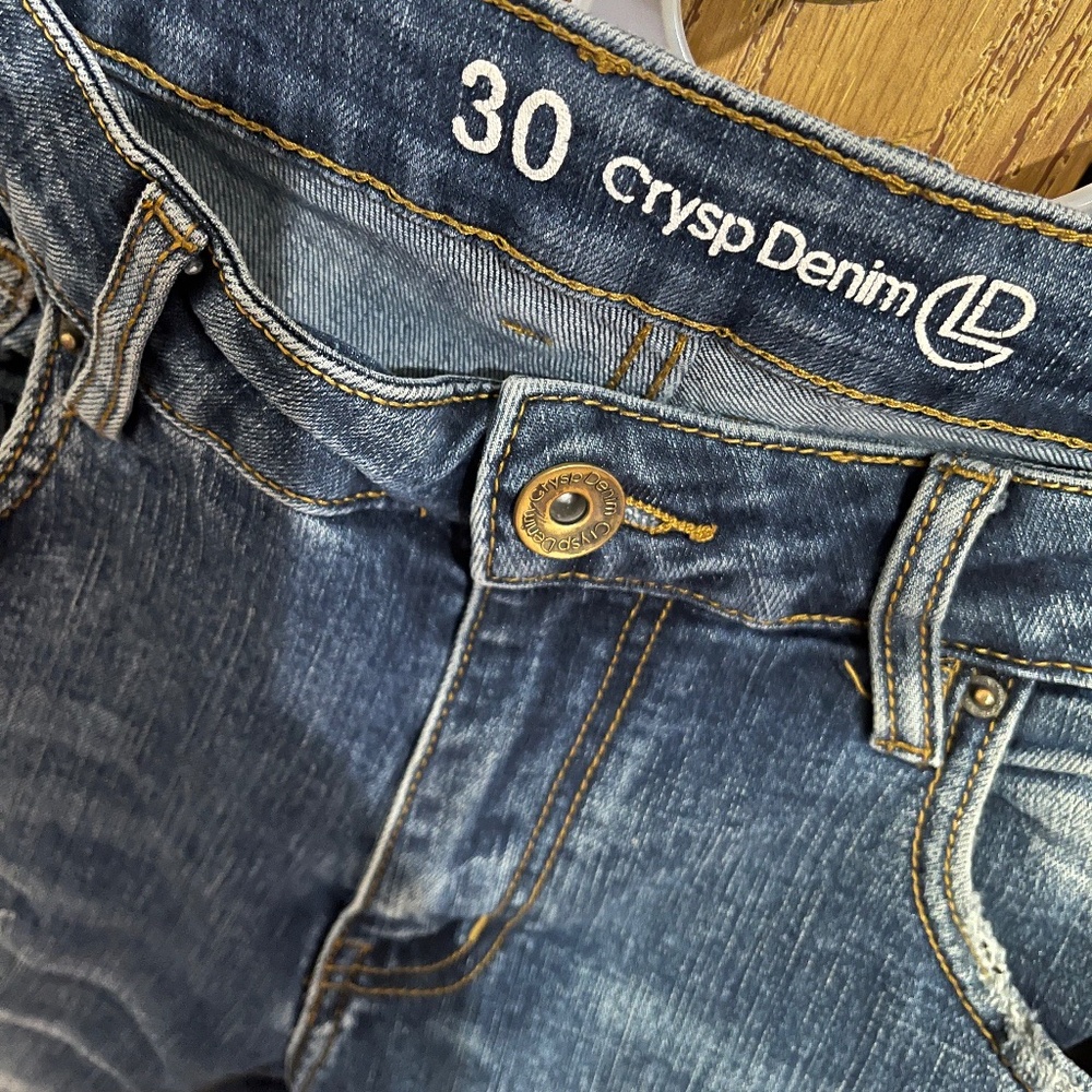 Crysp Denim Men’s Blue Ripped/Destructed Skinny Jeans Streetwear Sz-30 - Picture 5 of 8
